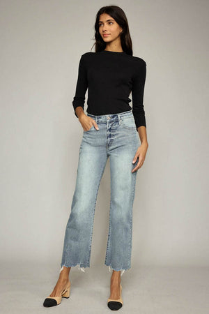 High Rise and Shine Wide Leg Jeans