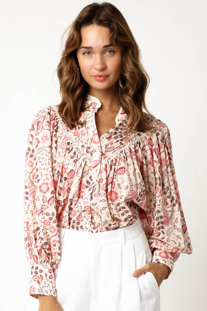Sunrise to Sunset Paisley Floral Top