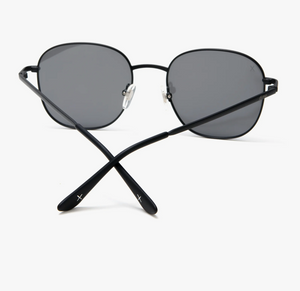 Avalon Matte Black Grey Mirror Sunglasses