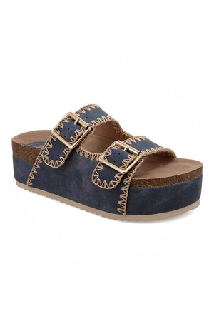 Bowie Denim Buckle Sandals