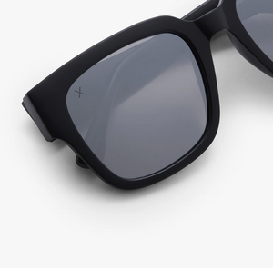 Brea Matte Black Grey Mirror Sunglasses