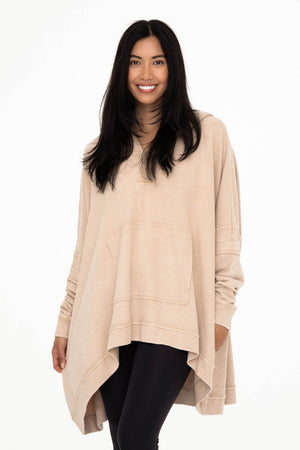 Cappuccino Oversized Cotton Hoodie