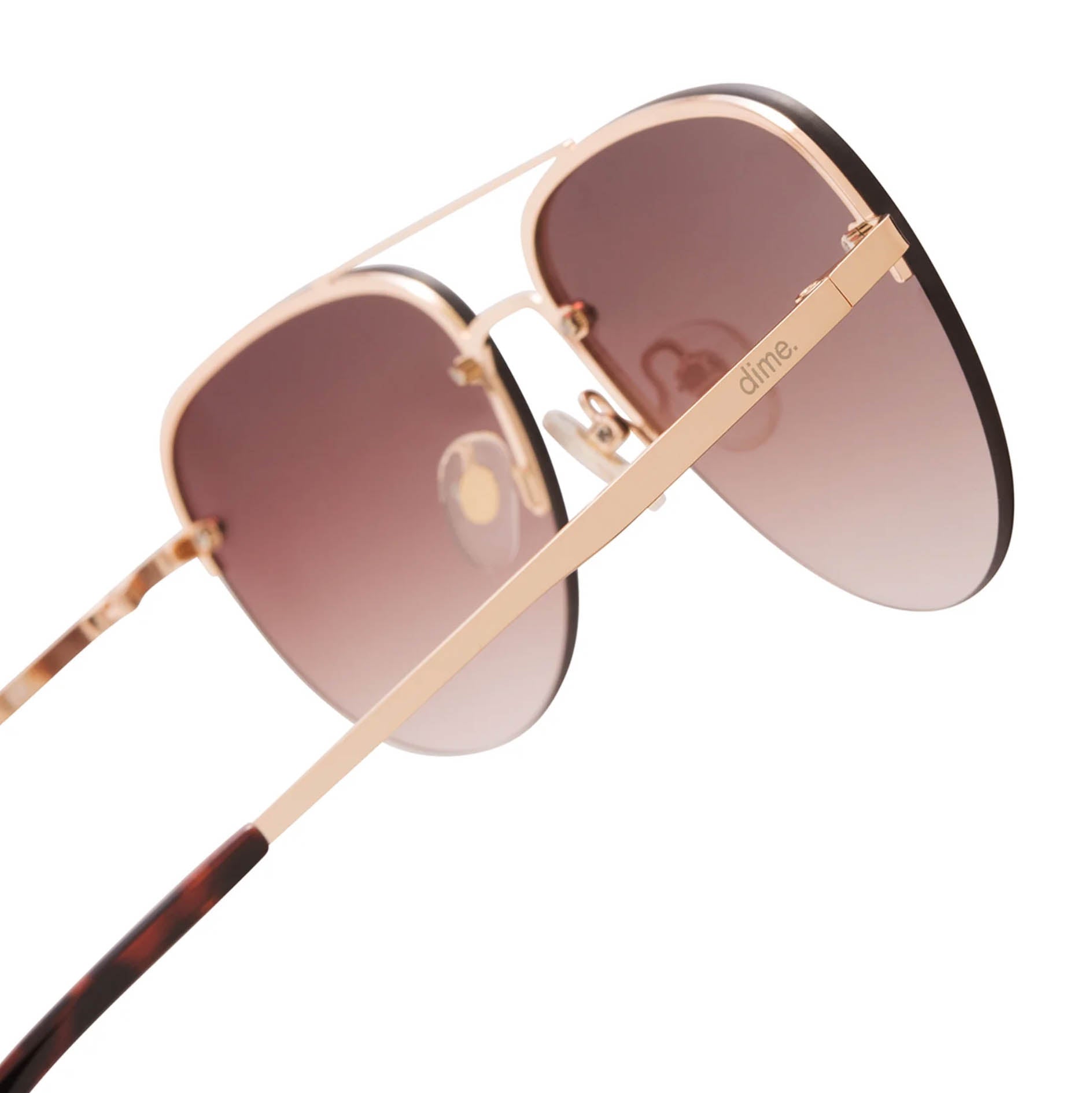 Cienega Gold/Brown Gradient Aviator Sunglasses