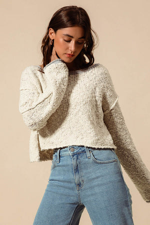 Creme Fraiche Contrast Edge Sweater