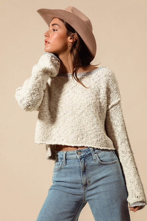 Creme Fraiche Contrast Edge Sweater