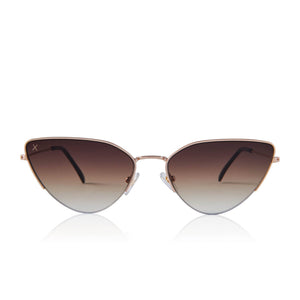 Fairfax Brushed Gold Sharp Sunglasses