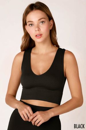 Flattery Long Line V-Neck Bra Top