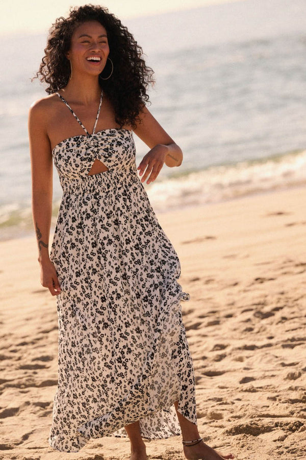 Coast rockafella shop print maxi dress