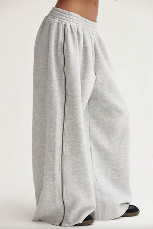 Laid Back Wide Leg Zipper Sweatpants