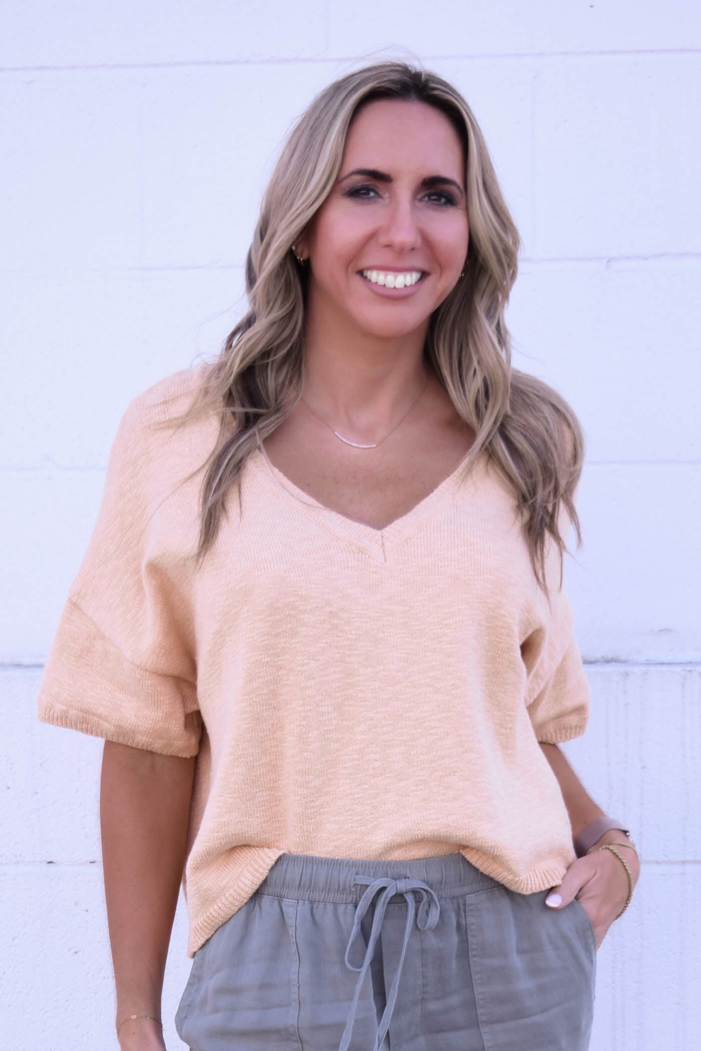 Lucy Mae V-Neck Sweater Top