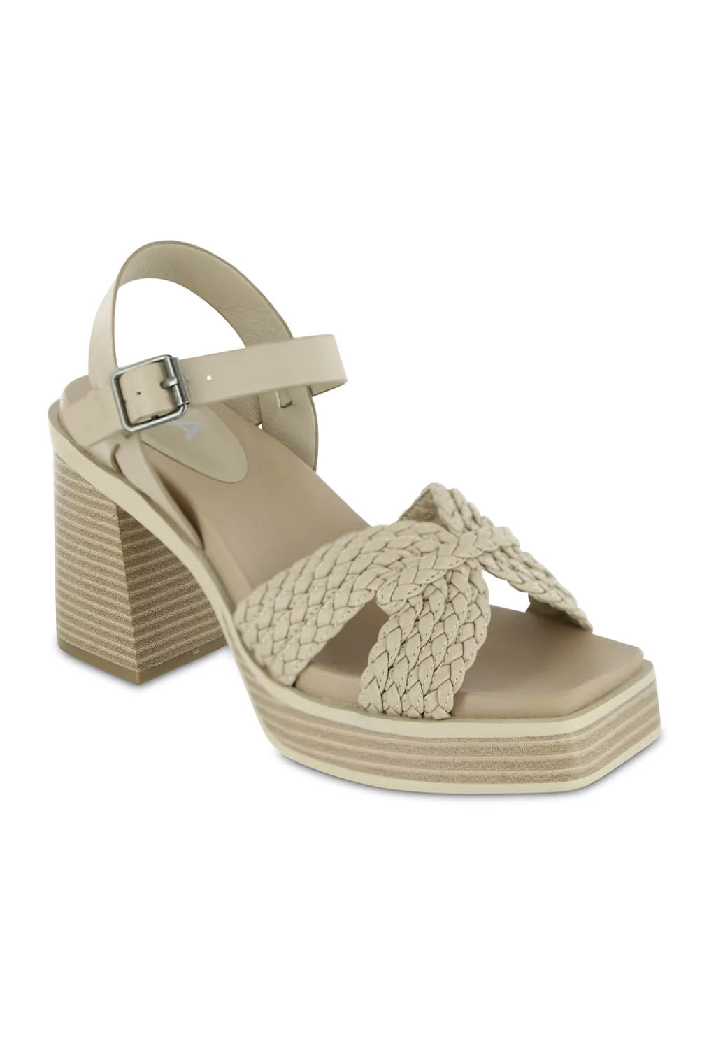 Rayan Braided Leather Platform Sandals