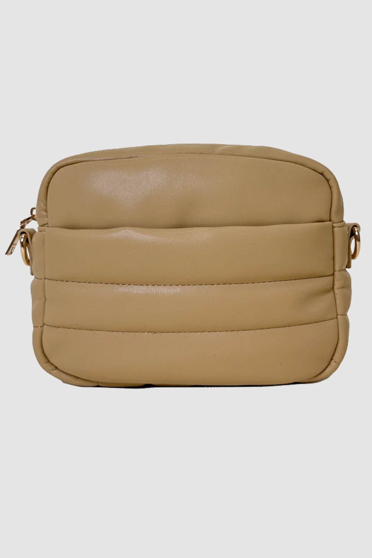 Sadie Quilted Vegan Leather Zip Top Messenger