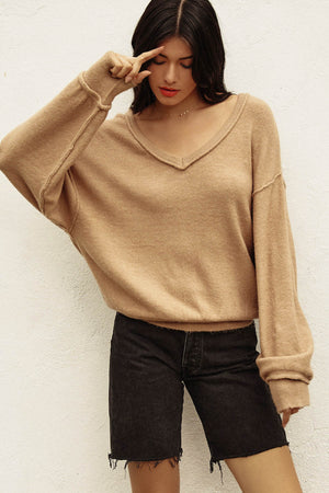 Sandy Summit Slouchy V-Neck Sweater