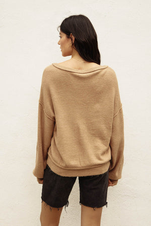 Sandy Summit Slouchy V-Neck Sweater