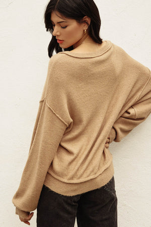 Sandy Summit Slouchy V-Neck Sweater