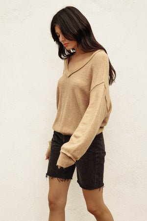 Sandy Summit Slouchy V-Neck Sweater