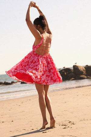 Watermelon Sugar Floral Strappy Back Dress