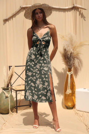 Arabella Floral Cutout Midi Dress