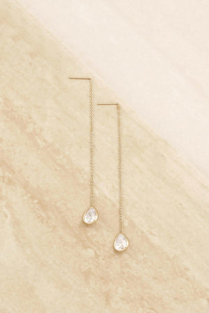 Barely There Crystal Dangle Threader Earrings