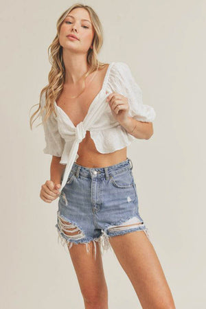 Cayman Knot Front Crop Top