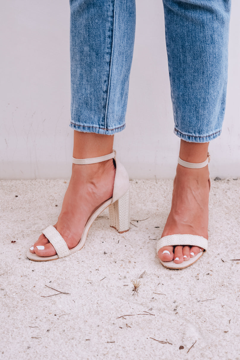 Taylor blush suede deals ankle strap heels