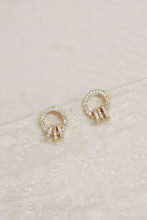 Class Act Crystal Mini Loop 18k Gold Plated Earrings
