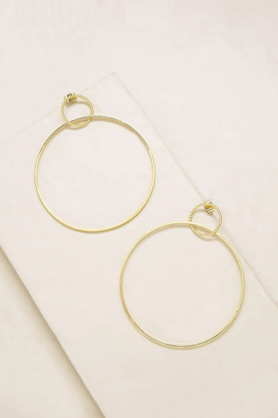 Extra Large Interlocking Hoops 18kt Gold Plated