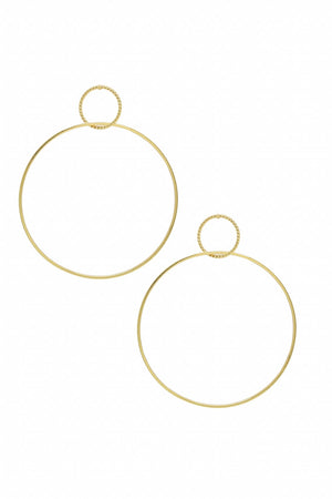 Extra Large Interlocking Hoops 18kt Gold Plated