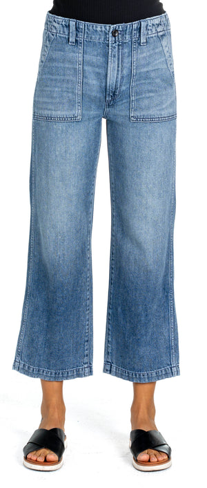 Jada Calistoga Cropped Wide Leg Utility Jeans