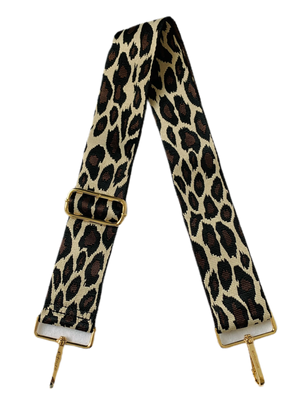 Khaki Leopard Print Adjustable Bag Strap