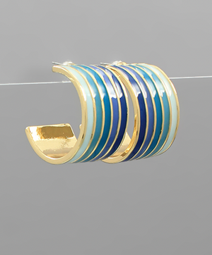 Linear Colors Wide Hoops