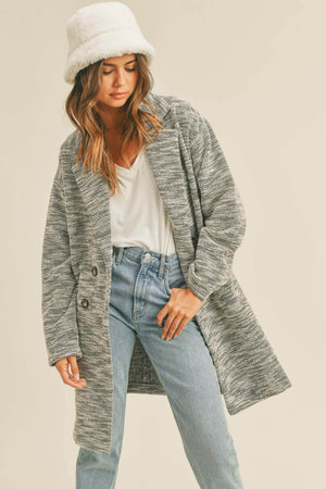 Mims Knit Casual Blazer Coat