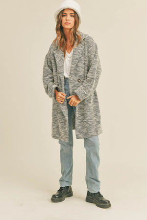 Mims Knit Casual Blazer Coat