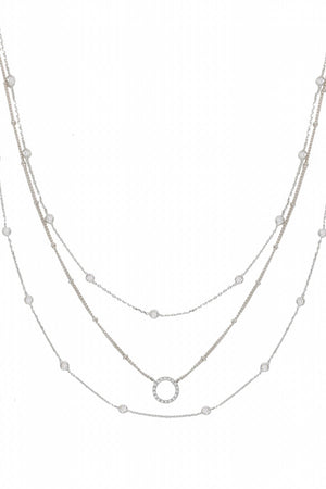 Monroe Crystal Strand Layered Necklace