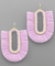 Oval Raffia Earrings