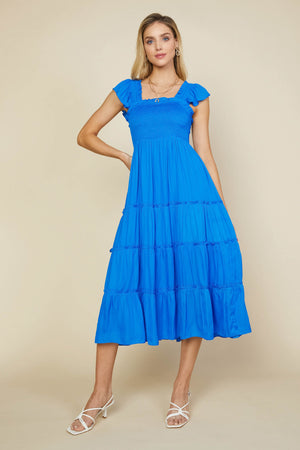 Royal Belle Tiered Midi Dress