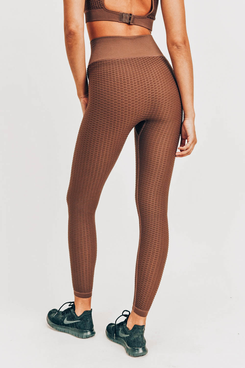 Sculpted Ribbed Seamless Jacquard Leggings