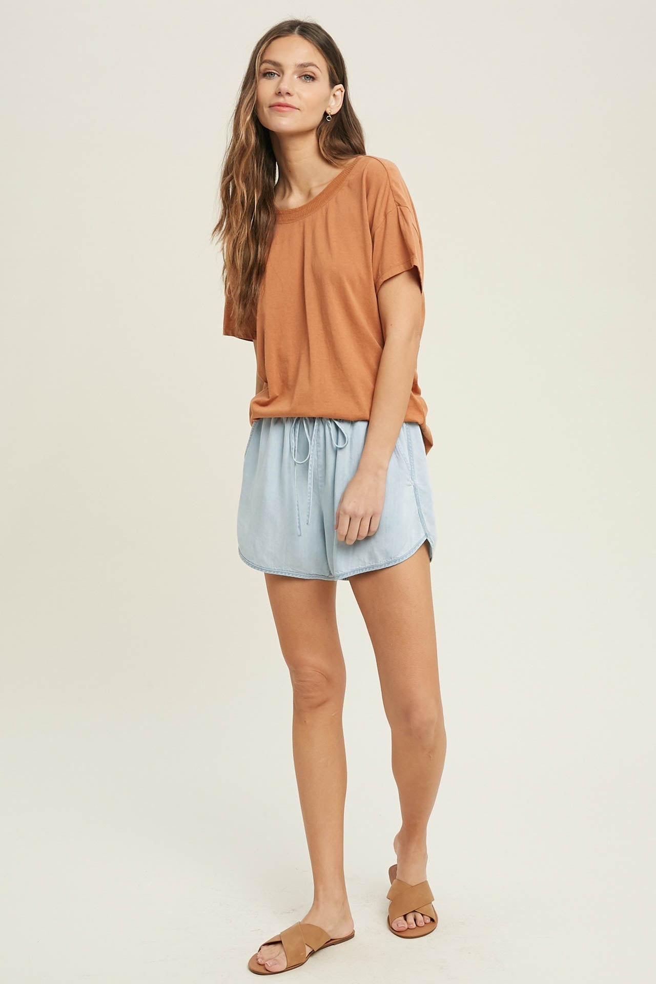 Shore Thing Light Denim Tencel Shorts