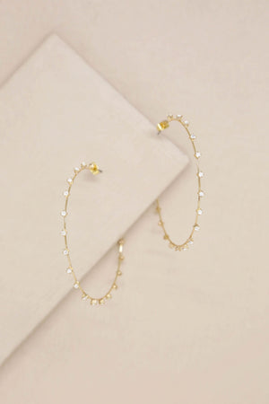 Simple Spark Crystal Hoops