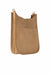 Soft Vegan Suede Classic Size Messenger Bag - Camel