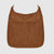 Soft Vegan Suede Classic Size Messenger Bag - Chocolate