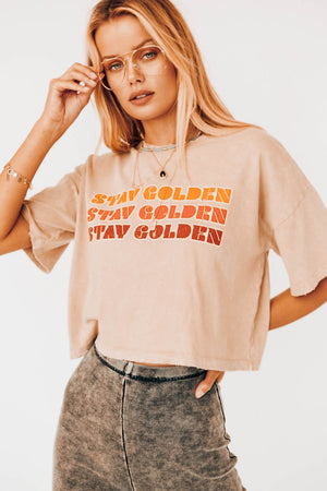 Stay Golden Cropped Tee